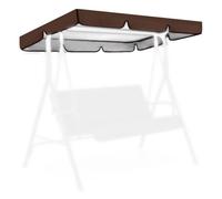 Homeponnew Housse de rechange pour balancelle de jardin 3 places - 195 x 125 x 15 cm - Tissu Oxford 420D - Beige/marron/vert (marron)