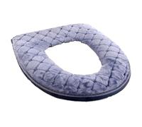 Homeponnew Housse de siège de toilette en peluche douce, chaude et lavable, housse de protection rembourrée pour salle de bain, installation facile avec bande élastique, s'adapte à la plupart des