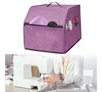 Homeponnew Housse de surjeteuse pour machine à coudre avec poches de rangement pour protection contre la poussière, convient à la plupart des surjeteuses standard, tissu Oxford, 31,5 x 29 x 28,5 cm