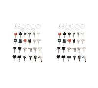 Homeponnew Jeu de clés d'allumage pour machines de chantier - Remplacement facile pour les modèles d'excavatrice et de chargeur pour CAT pour JCB pour Kubota pour Hyster pour BOBCAT pour Takeuchi (72)