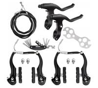 Homeponnew Jeu de freins V-Brake pour VTT - Alliage d'aluminium pour freins de vélo avec leviers de frein, câbles et outils - Compatible avec les cadres V-Brake - Remplacement d'étrier VTT