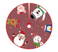 Homeponnew Jupe de sapin de Noël de 90 cm en tissu doux pour cacher les cordons et protéger les sols, décoration de neige blanche pour arbres de Noël véritables ou artificiels, décoration d'intérieur