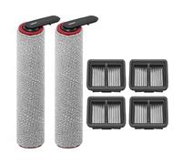 Homeponnew Kit brosse rouleau et filtre HEPA pour aspirateur Mova M50 Ultra Humide/Sec, pièces de rechange avec brosse rouleau principale et brosses latérales (B)