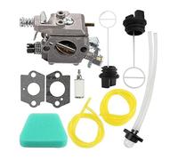 Homeponnew Kit carburateur pour tronçonneuse POULAN modèles 1950 2050 2150 2550 avec filtre à air, bouchon de carburant, joints et conduites de carburant, compatible avec Zama C1U-W8 C1U-W14 WT-891 WT