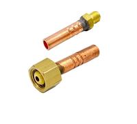 Homeponnew Kit de connecteur avant de torche de soudage TIG en laiton pour torches QQ-150 150 A - 8 mm de diamètre, vis d'écrou M16 × 1,5 mm, raccord de câble de gaz et d'alimentation (2 pièces)