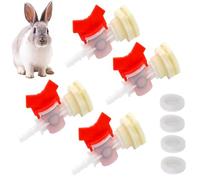 Homeponnew Kit de connecteur de seau d'arrosage lapin avec raccord de cloison, robinet à boisseau sphérique ardillon et rondelle de filtre en maille pour tuyau ID de 5/16" - Distributeur d'eau 4
