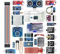 Homeponnew Kit de démarrage 22 en 1 pour Arduino et Raspberry Pi - Kit d'apprentissage électronique éducatif avec 22 capteurs, tutoriels et modules adaptés à la platine d'expérimentation pour