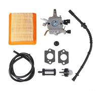 Homeponnew Kit de pièces de rechange en métal pour carburateur FS120 FS200 FS250 FS350 FR350 pour débroussailleuse série FS300, filtre à air, filtre à carburant, amorçage, joints de pompe, buse et