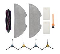 Homeponnew Kit de pièces de rechange pour aspirateur robot Eureka E10s - Brosse principale, filtres, serpillères et brosses latérales