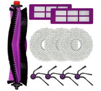 Homeponnew Kit de pièces de rechange pour aspirateur robot Eureka J15 Max Ultra avec brosse principale, brosses latérales, filtres et serpillères