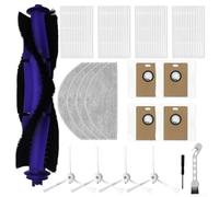 Homeponnew Kit de pièces de rechange pour aspirateur robot Narwal pour Freo S, comprend une brosse principale, des brosses latérales, des filtres, des serpillères et des sacs à poussière de 3,3 L pour