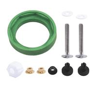 Homeponnew Kit de raccord de réservoir de toilette pour ouverture de vanne de chasse d'eau de 7,6 cm, avec joint, boulons, écrous et rondelles, compatible avec la norme américaine AS738756-0070A