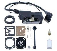 Homeponnew Kit de réparation de carburateur et bobine d'allumage pour tronçonneuse Husqvarna 350 357 359 365 371 372 K750 K760