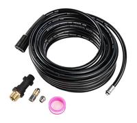 Homeponnew - Kit de tuyau de nettoyage haute pression en polyéthylène compatible avec raccords M22, buse rotative et adaptateur pour séries K2-K7 (15 m)