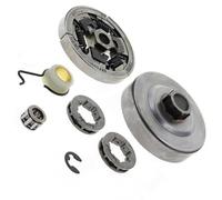 Homeponnew Kit d'embrayage pour tronçonneuse Stihl MS361 MS440 044 046 - Pièce de rechange avec tambour - Roue dentée de 3/8" - 7 pièces - Argenté