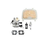 Homeponnew Kit filtre à air carburateur pour tronçonneuse MS171, MS181, MS211 - Comprend carburateur, 2 joints, filtre à carburant et filtre à air, compatible avec C1Q-268C