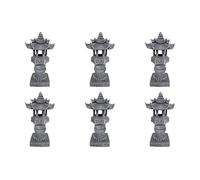 Homeponnew Lampe solaire pagode pour jardin, aspect pierre, résistante aux intempéries, IP44, veilleuse automatique pour économie d'énergie et esthétique zen, parfaite pour décoration de terrasse (6)