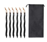 Homeponnew Légers et durables, fabriqués en alliage d'aluminium, ces piquets de tente sont légers mais plus résistants que l'acier. Pesant seulement 37 g, ils peuvent facilement pénétrer et pour...