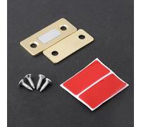 Homeponnew Loquet de placard magnétique invisible solide pour portes et tiroirs, sans trou, construction métallique + aimant, compatible avec armoire, commode, argent/noir/Go