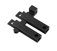 Homeponnew Loquet de porte en alliage d'aluminium avec vis pour portes à charnière, mécanisme de verrouillage de trou, conception de boulon antivol, facile à installer, look vintage - noir/gris/or