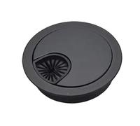 Homeponnew Lot de 1/2 œillets en métal pour passe-câbles de table de 50 mm, 60 mm, 80 mm, finition chrome brossé avec nervures antidérapantes, design amovible, lot de 1/2