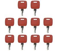 Homeponnew Lot de 10 clés d'allumage RE183935 pour tracteur, chargeur, modèles RE71557 et RE43492, clés de rechange en métal et plastique pour pelleteuse, chargeur, tracteur, équipement extérieur