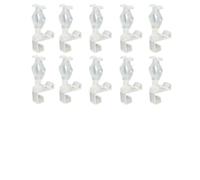 Homeponnew Lot de 10 clips de lumière de Noël pour gouttière et bardeau, crochets tout-en-un pour décoration intérieure et extérieure