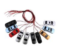 Homeponnew Lot de 10 modèles de voiture lumineux à l'échelle HO 1/87-1:100 45 x 16 x 11 mm pour tracés H0 et TT avec fils et ampoules 6 V