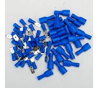 Homeponnew Lot de 100 cosses à sertir isolées pour automobile et marine - Connecteurs de fils mâles et femelles, 15 A, cuivre avec isolation en PVC, 1,5-2,5 mm² femelle/0,5-1,5 mm² mâle