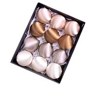 Homeponnew Lot de 12 boules décoratives bleues de 8 cm de taille généreuse pour les fêtes de fin d'année. Style contemporain qui complète diverses fêtes