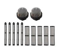 Homeponnew Lot de 12 filtres de pulvérisation Airless avec protection à mailles 60 pour modèles Graco 390 395 490 495 595 Comprend 2 tamis d'aspiration, 5 filtres à noyau de pompe, 5 écrans