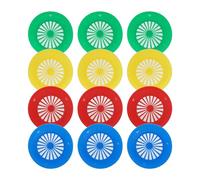 Homeponnew Lot de 12 porte-assiettes colorés réutilisables pour assiettes en carton standard, idéal pour les pique-niques, barbecues, camping et événements en plein air