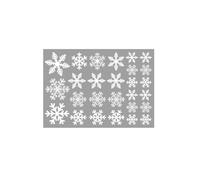 Homeponnew Lot de 135 autocollants statiques en PVC pour portes en verre, fenêtres et carrelages, motif flocons de neige, repositionnables
