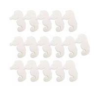 Homeponnew Lot de 16 éponges absorbantes d'huile pour piscine, spa et aquarium - Éponge filtrante en forme d'hippocampe, éliminateur de graisse réutilisable, 12 x 8 cm, blanc