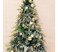 Homeponnew Lot de 18 décorations de Noël en acrylique pour bar à bonbons, 15,2 cm en blanc, bleu et rose pour fêtes de fin d'année, Hofor Me, bureau ou loisirs créatifs