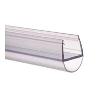 Homeponnew Lot de 2 bandes d'étanchéité de rechange transparentes de 50 cm en PVC de type D pour panneaux de verre de 6/8/10/12/15 mm, facile à couper pour installer, empêche les fuites et garde la