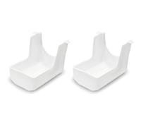 Homeponnew Lot de 2 caches d'éclairage de hotte - Lentille en plastique résistant aux hautes températures pour extracteur de cuisine, facile à nettoyer et résistant à l'huile, 12 x 11 x 7 cm, blanc (1