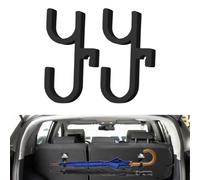 Homeponnew Lot de 2 crochets de parapluie de voiture, installation sans perçage, sans secousses ni bruit, adaptés à la plupart des véhicules, noir