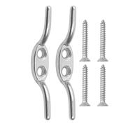 Homeponnew Lot de 2 crochets en acier inoxydable 316 pour mât de drapeau marin pour bateaux et quais - 65 mm - Argenté