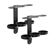 Homeponnew Lot de 2 distributeurs de savon muraux en acier inoxydable pour salle de bain, cuisine ou usage commercial, argenté et noir