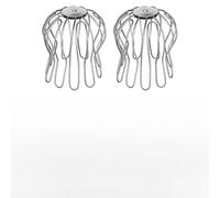 Homeponnew Lot de 2 gouttières pour protection des feuilles - Tamis de descente pour feuilles et débris - Convient aux gouttières de 87 à 100 mm - Grillage en fer zingué pour toit, terrasse, jardin