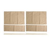 Homeponnew Lot de 2 housses de siège en toile lavables pour chaises de directeur, avec rayures classiques bleues et blanches, 53 x 20 cm et 53 x kaki
