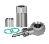 Homeponnew Lot de 2 manchons en forme d'aiguille à huile à cinq fils pour freins à disque hydrauliques, raccord de ligne de frein à tête en cuivre, connecteur de tuyau d'huile à tête en T en métal