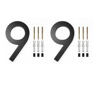 Homeponnew Lot de 2 numéros de maison flottants 3D modernes en acrylique haut de gamme, résistants aux intempéries et faciles à installer avec vis, pour maison, bureau, jardin, rue ou porte de villa