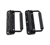 Homeponnew Lot de 2 poignées de poitrine à ressort en fer robuste avec poignée en caoutchouc, antichoc et rétractable pour meubles, boîtes à outils, étuis, 100 mm/120 mm/140 mm