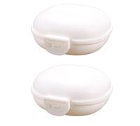 Homeponnew Lot de 2 porte-savons en bois adaptés pour l'extérieur et la cuisine. Ne fuit pas 39 tonnes. Conçu pour une utilisation durable avec une bonne durabilité et une cohérence constante (blanc)