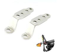 Homeponnew Lot de 2 supports de fixation pour clignotants, spot, brouillard et phare en acier inoxydable 304, montage avant/arrière/gauche/droite, argenté