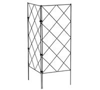 Homeponnew Lot de 2 supports pliables en fer pour plantes grimpantes et vignes, aide à gagner de la place, 20 x 53 cm, noir (20 x 53 cm)