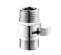 Homeponnew Lot de 2 valves d'arrêt de douche en laiton avec joint en acier inoxydable, filetage interne et externe pour douche à main et pulvérisation de toilettes, interface standard à 4 points