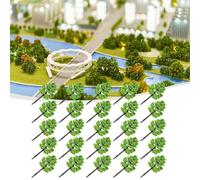 Homeponnew Lot de 20 arbres miniatures miniatures pour diorama ferroviaire, wargaming et micro paysage - Arbres verts artificiels en plastique, 5 cm et 9 cm de haut, échelle 1/100 (H = 5 cm)
